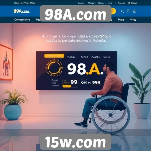 Acessibilidade e navegação no site 98A.com
